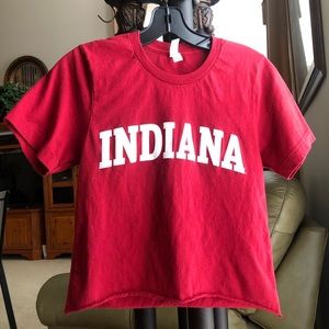 Red Cropped Indiana Tshirt IU